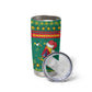 Cameroon Christmas Tumbler Cup Coat of Arms Santa Hat and Stars Motif - African Pride