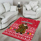 Cameroon Christmas Area Rug Snowflake Pattern Traditional Santa and Map Motif - African Pride