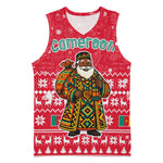 Cameroon Christmas Basketball Jersey Snowflake Pattern Traditional Santa and Map Motif TS04