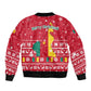 Cameroon Christmas Bomber Jacket Snowflake Pattern Traditional Santa and Map Motif - African Pride