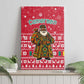 Cameroon Christmas Canvas Wall Art Snowflake Pattern Traditional Santa and Map Motif - African Pride