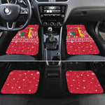 Cameroon Christmas Car Mats Snowflake Pattern Traditional Santa and Map Motif - African Pride