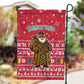 Cameroon Christmas Garden Flag Snowflake Pattern Traditional Santa and Map Motif - African Pride