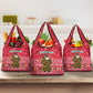 Cameroon Christmas Grocery Bag Snowflake Pattern Traditional Santa and Map Motif - African Pride