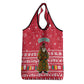 Cameroon Christmas Grocery Bag Snowflake Pattern Traditional Santa and Map Motif - African Pride