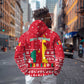 Cameroon Christmas Hoodie Snowflake Pattern Traditional Santa and Map Motif - African Pride