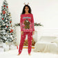 Cameroon Christmas Pajama Set Snowflake Pattern Traditional Santa and Map Motif - African Pride