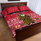 Cameroon Christmas Quilt Bed Set Snowflake Pattern Traditional Santa and Map Motif - African Pride
