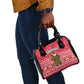 Cameroon Christmas Shoulder Handbag Snowflake Pattern Traditional Santa and Map Motif - African Pride