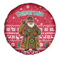 Cameroon Christmas Spare Tire Cover Snowflake Pattern Traditional Santa and Map Motif - African Pride