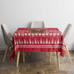 Cameroon Christmas Tablecloth Snowflake Pattern Traditional Santa and Map Motif - African Pride