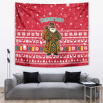 Cameroon Christmas Tapestry Snowflake Pattern Traditional Santa and Map Motif - African Pride