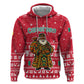 Cameroon Christmas Zip Hoodie Snowflake Pattern Traditional Santa and Map Motif - African Pride