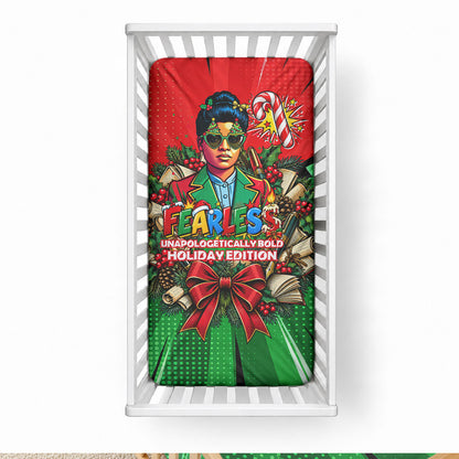 Ida B. Wells Fearless Baby Bed Cover Festive Pop Art Comic Christmas