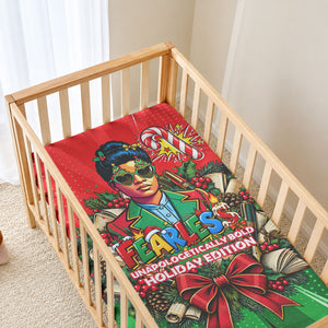 Ida B. Wells Fearless Baby Bed Cover Festive Pop Art Comic Christmas