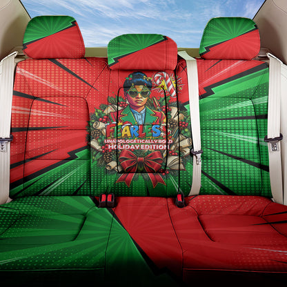 Ida B. Wells Fearless Back Car Seat Cover Festive Pop Art Comic Christmas