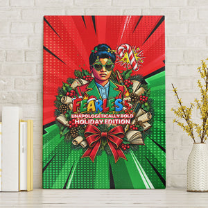 Ida B. Wells Fearless Canvas Wall Art Festive Pop Art Comic Christmas