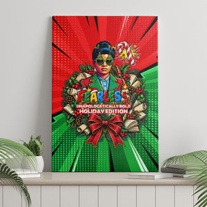 Ida B. Wells Fearless Canvas Wall Art Festive Pop Art Comic Christmas