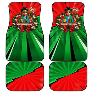 Ida B. Wells Fearless Car Mats Festive Pop Art Comic Christmas