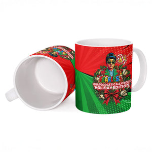 Ida B. Wells Fearless Ceramic Mug Festive Pop Art Comic Christmas