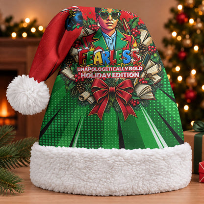 Ida B. Wells Fearless Christmas Santa Hat Festive Pop Art Comic Christmas