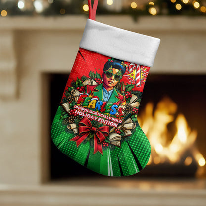 Ida B. Wells Fearless Christmas Stocking Festive Pop Art Comic Christmas