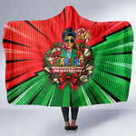 Ida B. Wells Fearless Hooded Blanket Festive Pop Art Comic Christmas