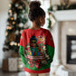 Ida B. Wells Fearless Kid Ugly Christmas Sweater Festive Pop Art Comic Christmas