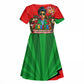 Ida B. Wells Fearless Kid Short Sleeve Dress Festive Pop Art Comic Christmas