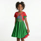 Ida B. Wells Fearless Kid Short Sleeve Dress Festive Pop Art Comic Christmas