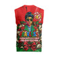 Ida B. Wells Fearless Christmas Knitted V-Neck Vest Festive Pop Art Comic Christmas