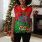 Ida B. Wells Fearless Christmas Knitted V-Neck Vest Festive Pop Art Comic Christmas