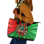 Ida B. Wells Fearless Leather Tote Bag Festive Pop Art Comic Christmas