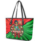 Ida B. Wells Fearless Leather Tote Bag Festive Pop Art Comic Christmas