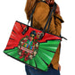 Ida B. Wells Fearless Leather Tote Bag Festive Pop Art Comic Christmas
