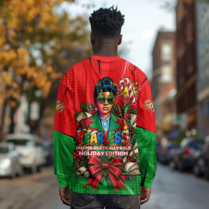 Ida B. Wells Fearless Long Sleeve Shirt Festive Pop Art Comic Christmas