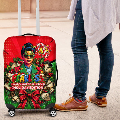Ida B. Wells Fearless Luggage Cover Festive Pop Art Comic Christmas