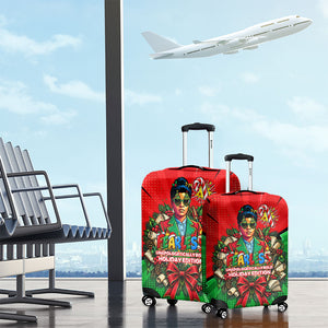 Ida B. Wells Fearless Luggage Cover Festive Pop Art Comic Christmas