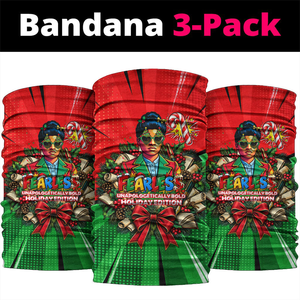 Ida B. Wells Fearless Neck Gaiter Festive Pop Art Comic Christmas