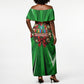 Ida B. Wells Fearless Off Shoulder Maxi Dress Festive Pop Art Comic Christmas