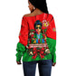 Ida B. Wells Fearless Off Shoulder Sweater Festive Pop Art Comic Christmas