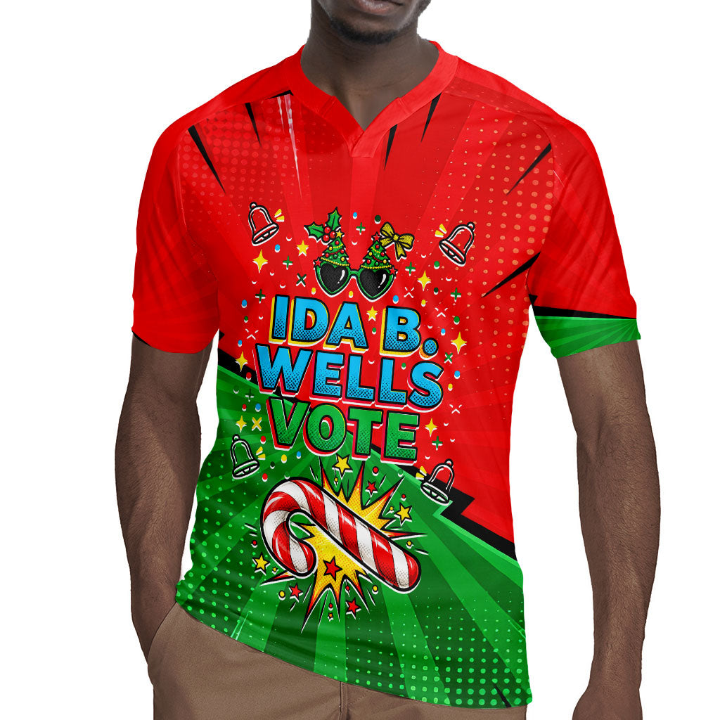 Ida B. Wells Fearless Rugby Jersey Festive Pop Art Comic Christmas
