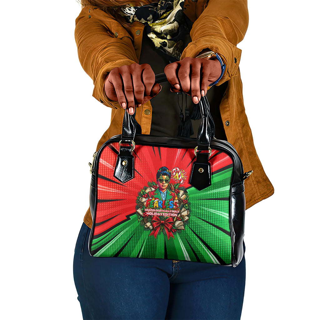 Ida B. Wells Fearless Shoulder Handbag Festive Pop Art Comic Christmas