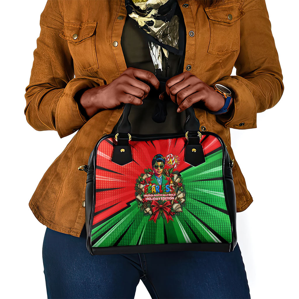 Ida B. Wells Fearless Shoulder Handbag Festive Pop Art Comic Christmas