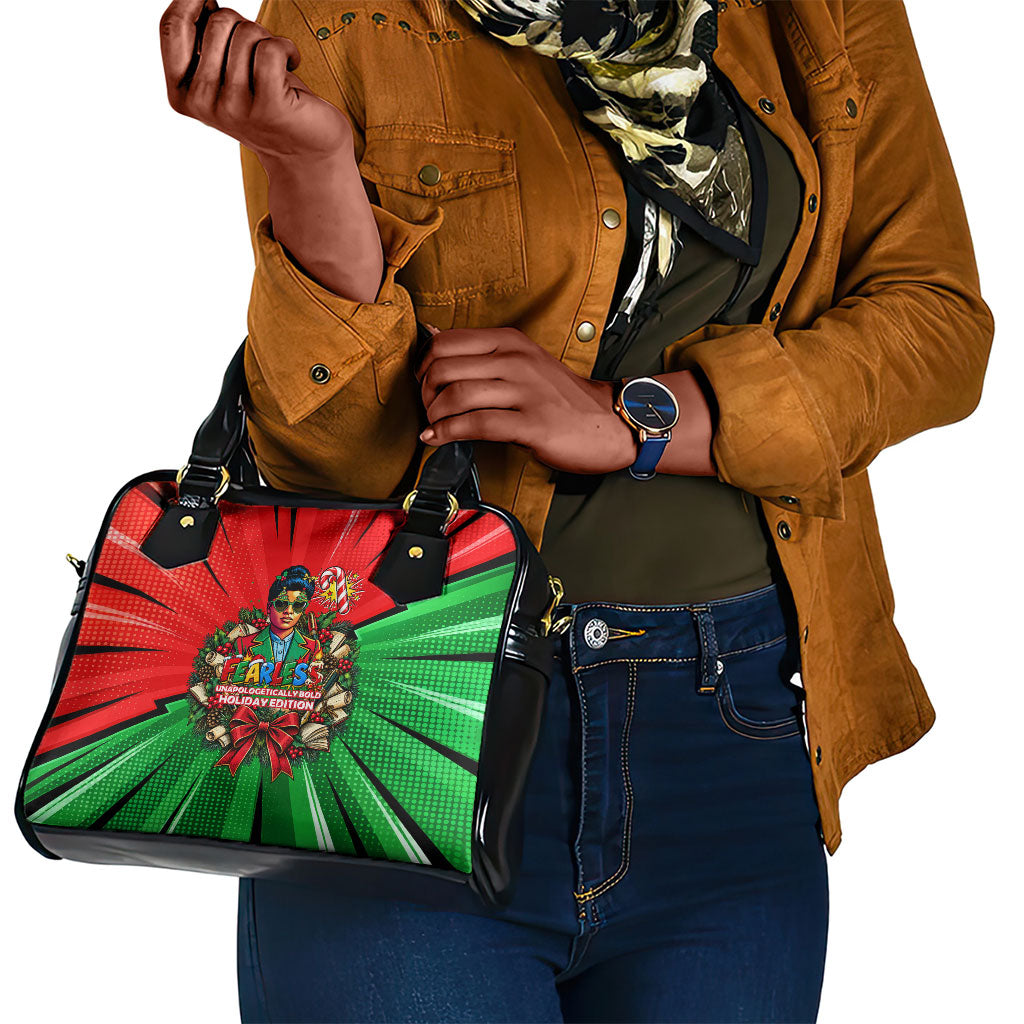 Ida B. Wells Fearless Shoulder Handbag Festive Pop Art Comic Christmas