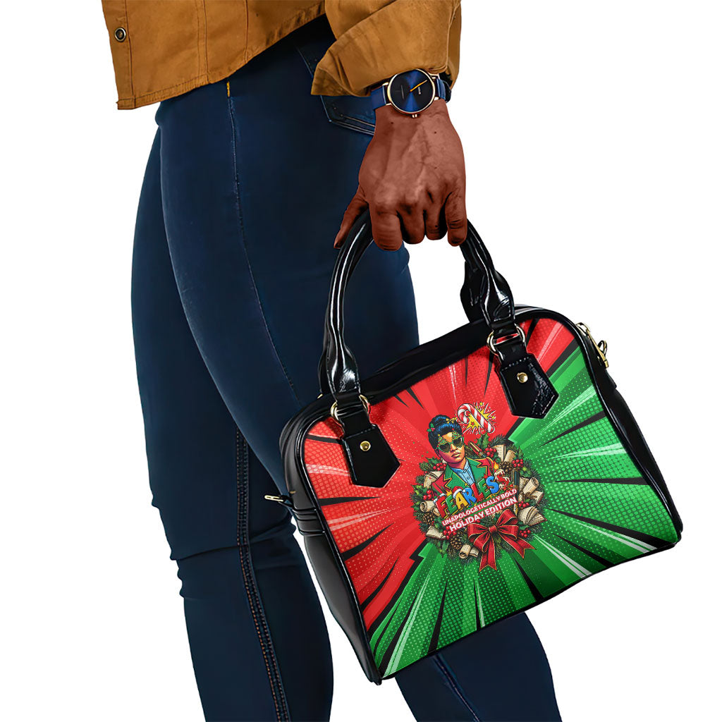 Ida B. Wells Fearless Shoulder Handbag Festive Pop Art Comic Christmas