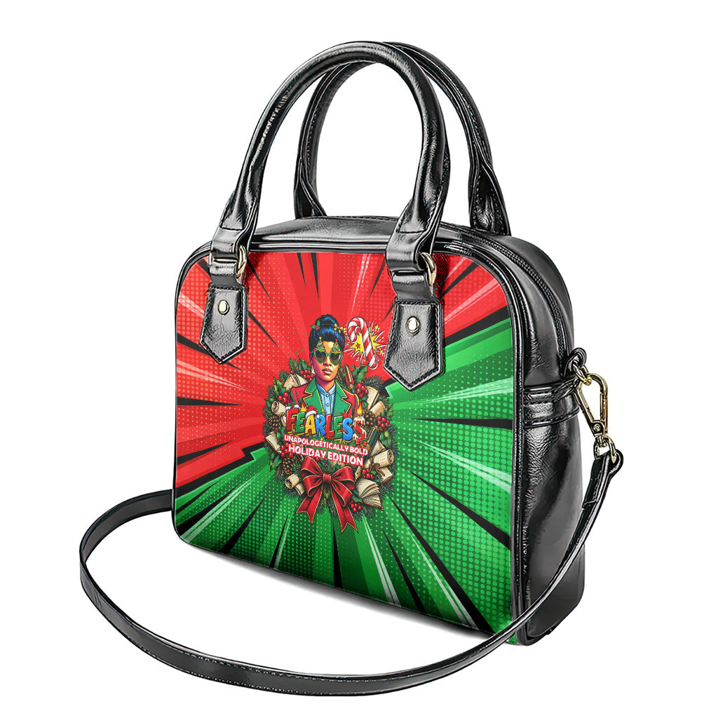 Ida B. Wells Fearless Shoulder Handbag Festive Pop Art Comic Christmas