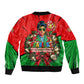 Ida B. Wells Fearless Sleeve Zip Bomber Jacket Festive Pop Art Comic Christmas