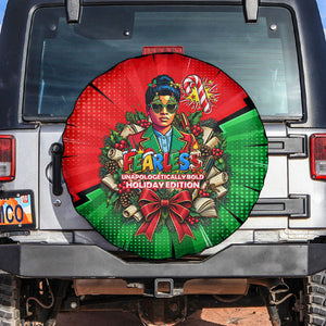 Ida B. Wells Fearless Spare Tire Cover Festive Pop Art Comic Christmas