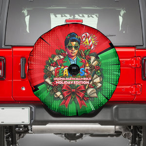 Ida B. Wells Fearless Spare Tire Cover Festive Pop Art Comic Christmas
